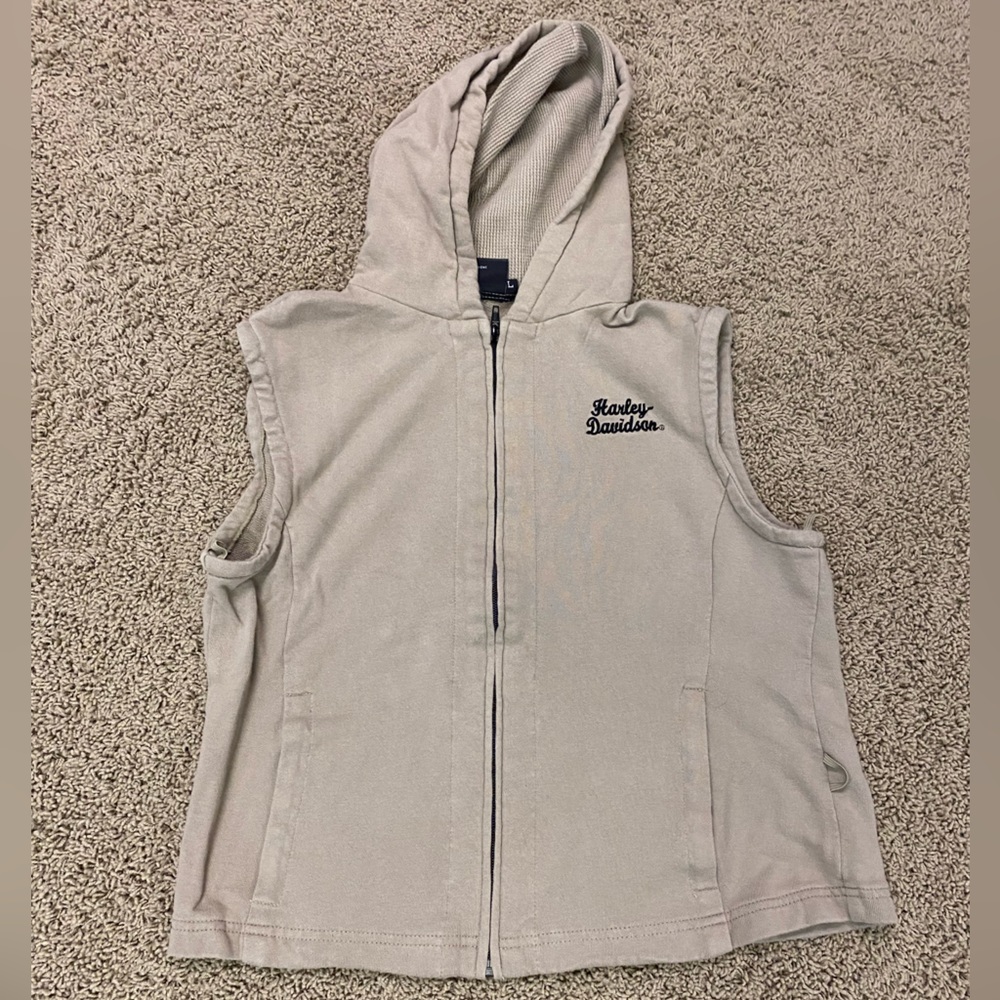 Harley Davidson Beige Vest Women’s Size L